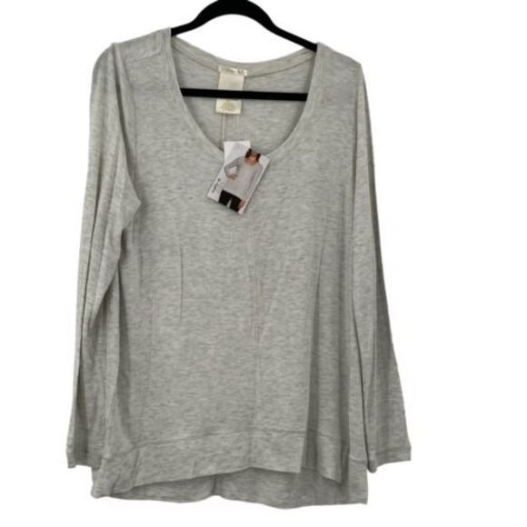 Matty M Women's The Signature Long Sleeve Tee‎  Pearl Grey Large - Picture 1 of 6